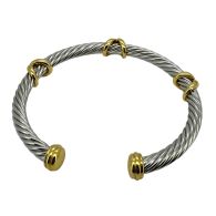 Two Toned XO Cable Bangle