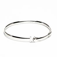 Love Hook 4mm Silver Bangle Size 7″