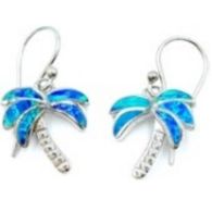 Aquatic Opal Palm Tree Earrings