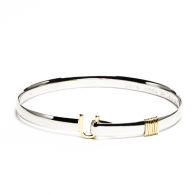 6mm Hook Sterling Silver & Gold Plating Bangle