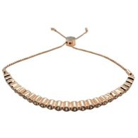 Dazzling Bezel Pave Rose Gold Bangle