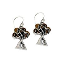 Couples Logo Tiger Eye Earring