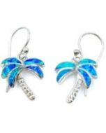 Aquatic Opal Palm Tree Earrings