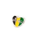 Jamaica 1962 Embossed Heart Charm