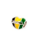 Jamaica Embossed Heart Charm