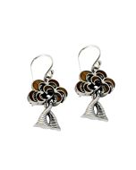 Couples Logo Tiger Eye Earring